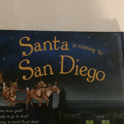 NEW Santa is Coming to San Diego Hardcover Book