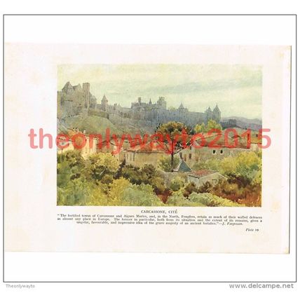 Carcassone, Cite, France, Book Illustration (Print), c1920