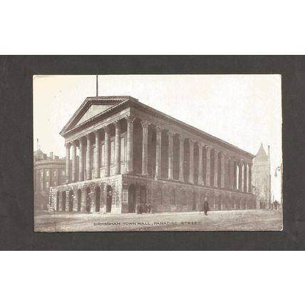 Postcard Birmingham Birmingham Town Hall