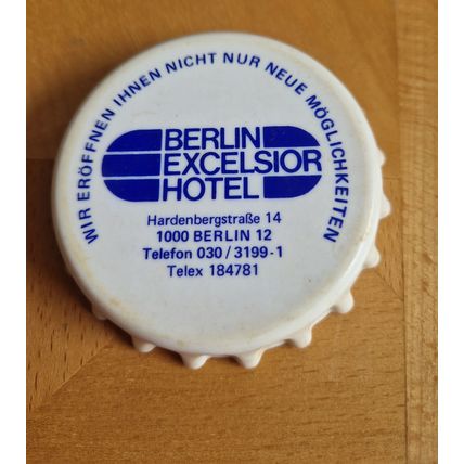 Berlin Excelsior Hotel Bottle Top Shaped Bottle Opener