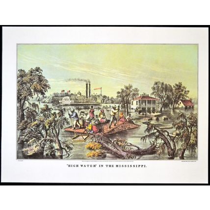 HIGH WATER IN THE MISSISSIPPI 1952 Frances Flora Bond Palmer PRINT