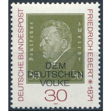 Birth Centenary of Friedrich Ebert - West Germany 1971 - MNH - MiNr 659