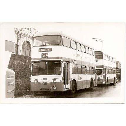 Black & White Photo of Greater Manchester Transport - TEN 129 ex. Bury Corpor'tn
