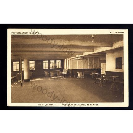 LS3235 - Rotterdamsche Lloyd Liner - Slamat - Interior - postcard