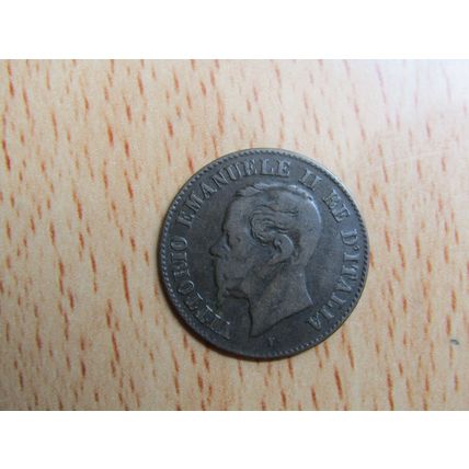 Italy 1867M 2 Centesimi Vittorio Emanuele II Coin