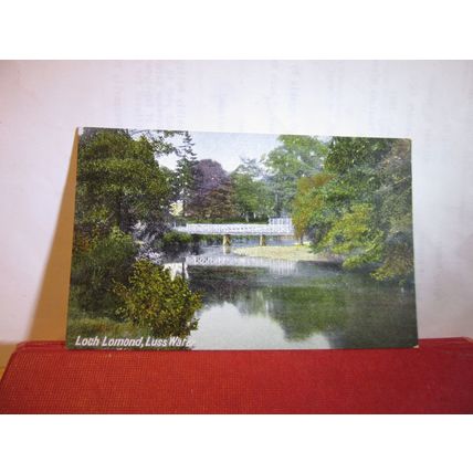 LUSS WATER, LOCH LOMOND unused antique postcard by J.W.B. =
