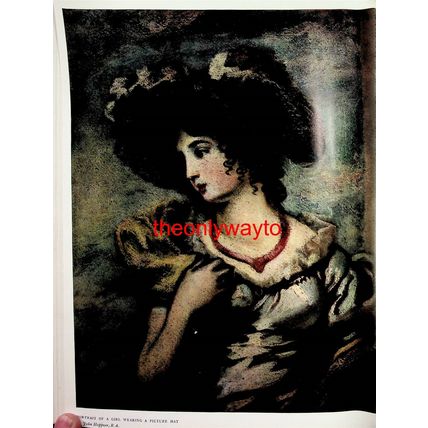 Portrait, Girl Wearing A Picture Hat, J Hoppner, Book Illustration (Print), 1909
