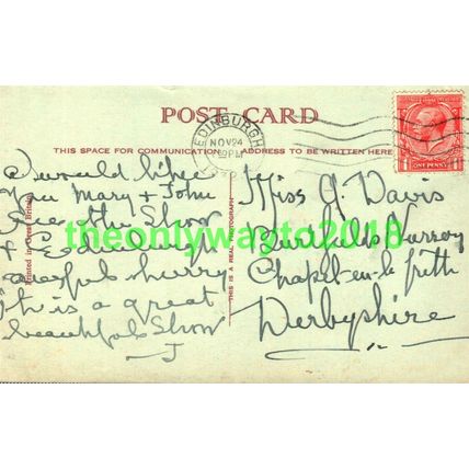Princes Street Looking West, Edinburgh, Postcard, 1932