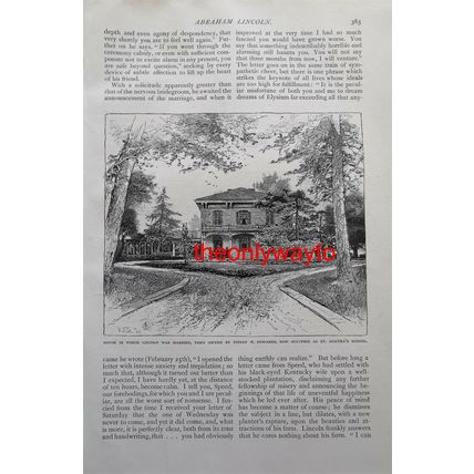 Ninian Edwards House, Lincoln Married, St Agatha's School, Book Illustration