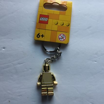 NEW Lego Gold Colored Minifigure & Lego Brick Keyrings