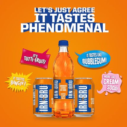 IRN-BRU from AG Barr the Original and Best Sparkling Flavored Soft Drink | a Sco