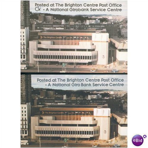 GB Postcard - Souviner - Brighton Centre Post Office x2