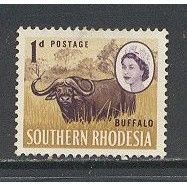 SouthernRhodesia.SG93 1d Buffalo.Fine Used.Jan15b