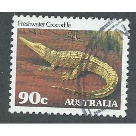 AUS 1981 90c 'FRESHWATER CROCODILE' FINE USED (EBID42-259)