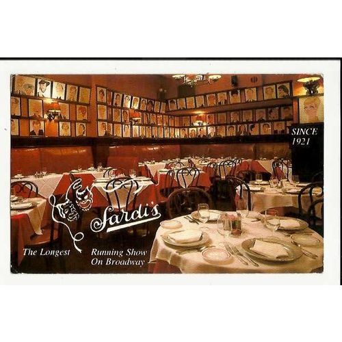 Advertising SARDI'S RESTAURANT, New York. Postcard