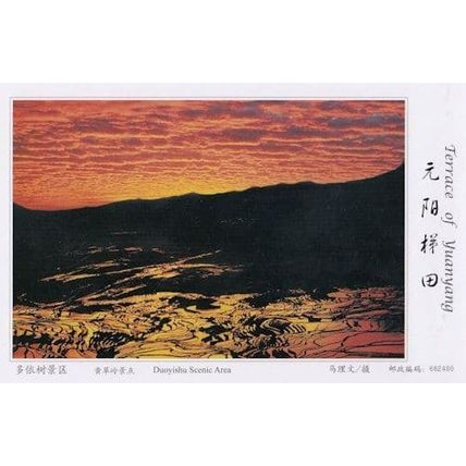 Duoyishu Scenic Area Aerial Terrace Of Yuanyang China Postcard