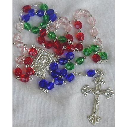 Colorful glass beads Rosary