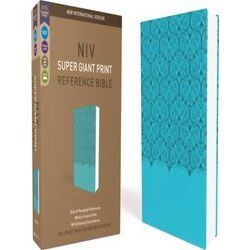 Niv, Super Giant Print Reference Bible, Leathersoft, Teal, Red Letter, Comfort P