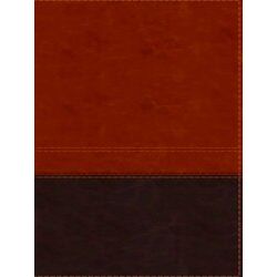 Niv, Reference Bible, Giant Print, Leathersoft, Brown, Red Letter, Thumb Indexed