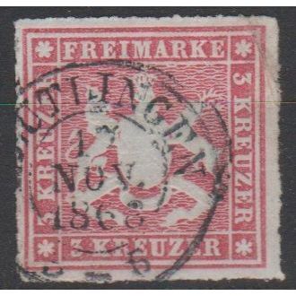 Mi: 231 used 1865 Wuerttemberg Cat € 5