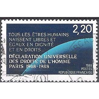France 1988 Michel 2695 O Cote (2008) 1.20 € Droits de l'Homme Cachet rond