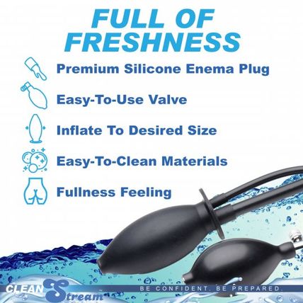 CleanStream Inflatable Enema Plug Clean Stream Douche Bag Anal Ass Butt Play New