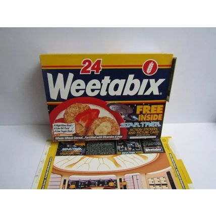 Weetabix Star Trek Generations Cereal Box and Card Set of 10 Alien Planet Scene