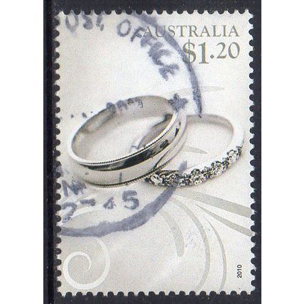 Australia 2010 Special Occasions - Silver Rings $1.20 Sheet Used