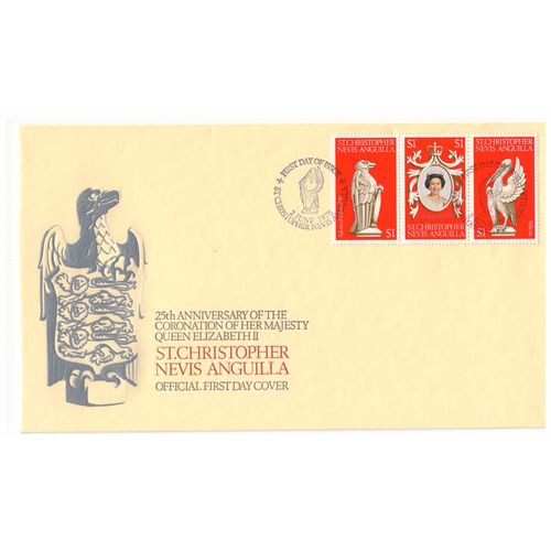 ST CHRISTOPHER NEVIS ANGUILLA 1978 CORONATION QUEEN ELIZABETH II FIRST DAY COVER