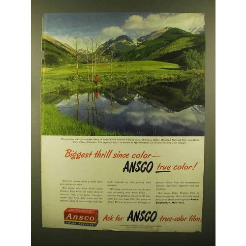 1950 Ansco Color Positive Film Ad - Biggest Thrill