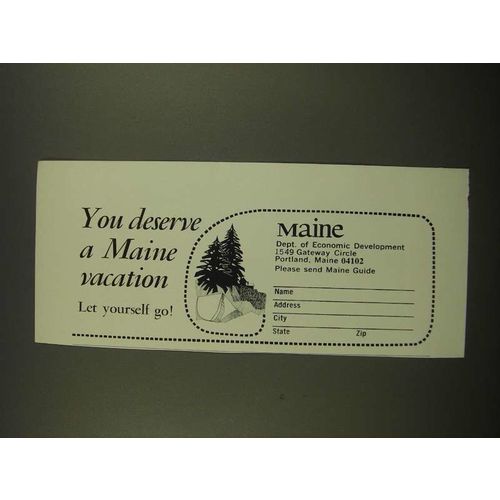 1969 Maine Department of Economic Development Ad - You Deserve