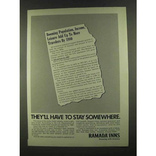 1972 Ramada Inns Ad - They'll Have to Stay Somewhere