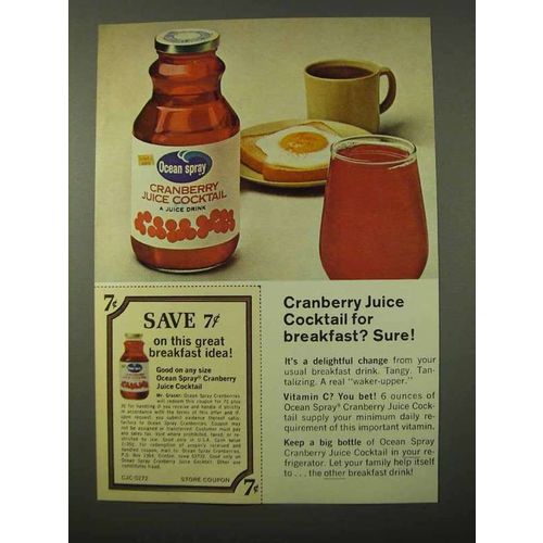 1972 Ocean Spray Cranberry Juice Cocktail Ad