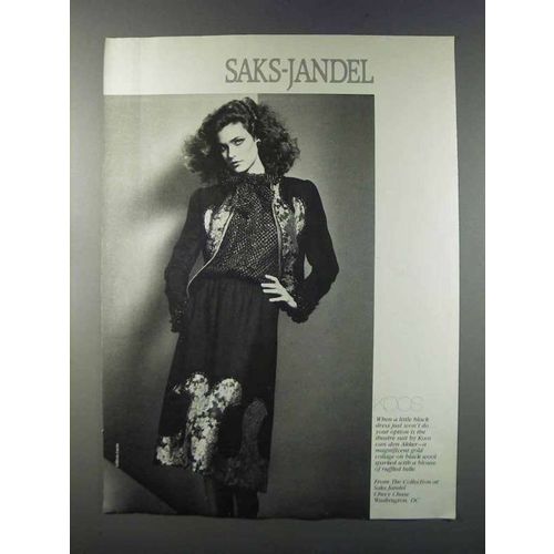 1981 Saks-Jandel Koos van den Akker Theatre Suit Ad