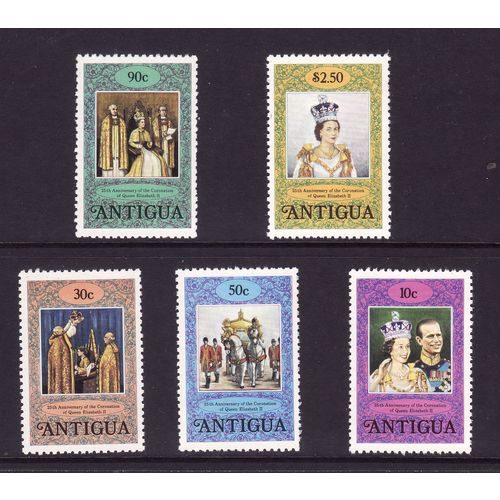 ANTIGUA 1978 CORONATION SET 7 VALS U/M MINT