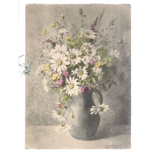 CHRISTMAS vintage greetings card. paper insert, unused.. ARTIST. ANNIE PRESSLAND