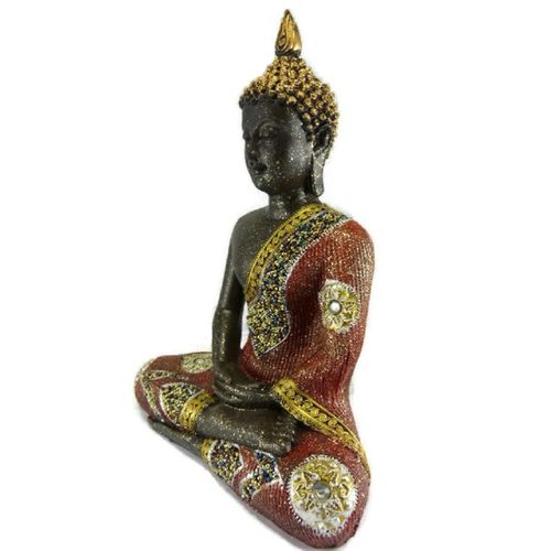 Buddha im Lotussitz, Deko- Figur, H 28 cm Skulptur, Statue, Feng Shui, Buddhismu