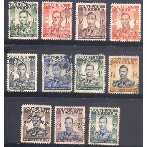 Southern Rhodesia 1937 - KGV1 collection x 11 - used