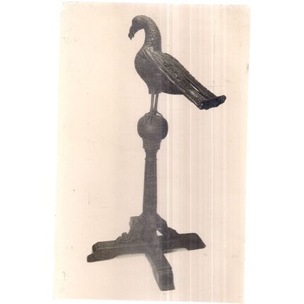 a CHURCH LECTURN.. BIRD, EAGLE? . vintage photograph 9 x 6 inches