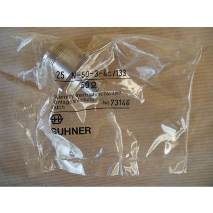 Suhner N Type 50Ω Flange Socket To RG 58 Cable New Old Stock