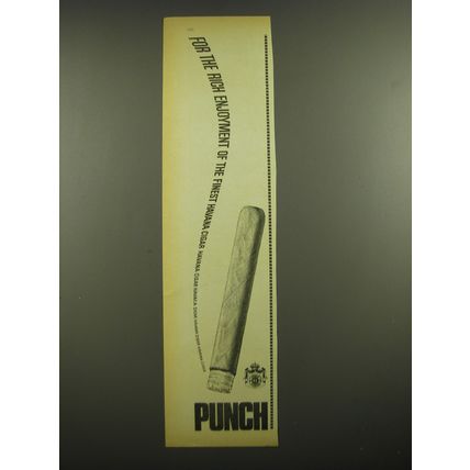 1968 Punch Cigars Ad - Fore the rich enjoyment of the finest Havana cigar