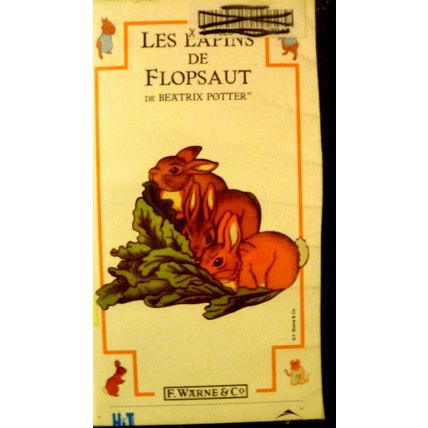 RARE LES LAPINS DE FLOPSAUT DE BEATRIX POTTER VHS VIDEOTAPE FRENCH FLOPSY BUNNY