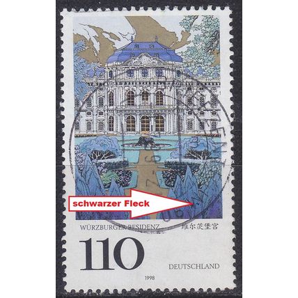 GERMANY BUND [1998] MiNr 2007 F7,I ( O/used ) [01] Plattenfehler