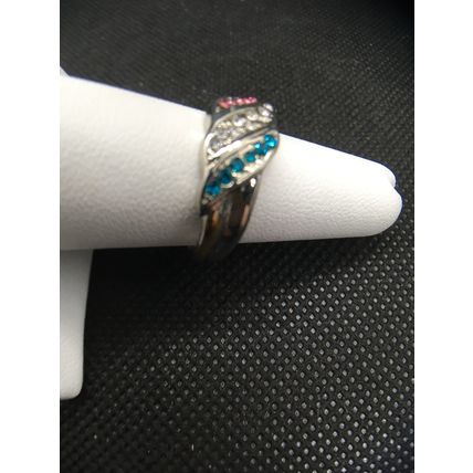 Ring Fashion Wave 3 Color Turquoise White and Pink #55 USA Seller