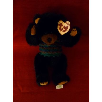 BORIS TY COLLECTIBLE ARTICULATED RETIRED BEAR IN SWEATER VEST 1993