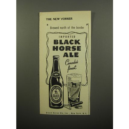 1950 Black Horse Ale Advertisement - Brewed north of the border