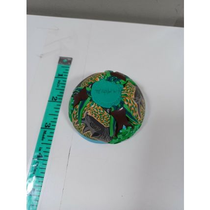 hand crafted south africa 1 x 3 inches clay bowl with rhinos