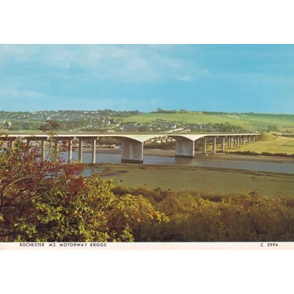 Rochester M2 Motorway Bridge Kent Postcard