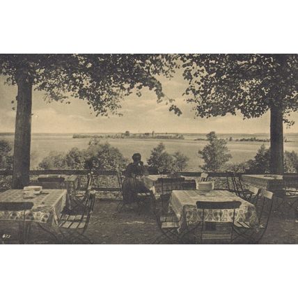 Schlobhotelgarten Herreninsel Chiemsee Lake Hotel Garden Bavaria Antique Postcar