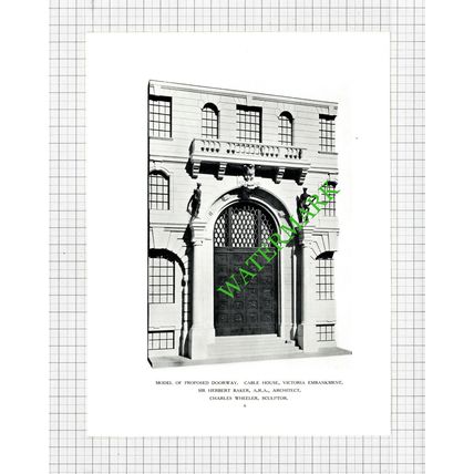 Cable House Victoria Embankment London / Lloyds Edwin Cooper - 1931 Book Print